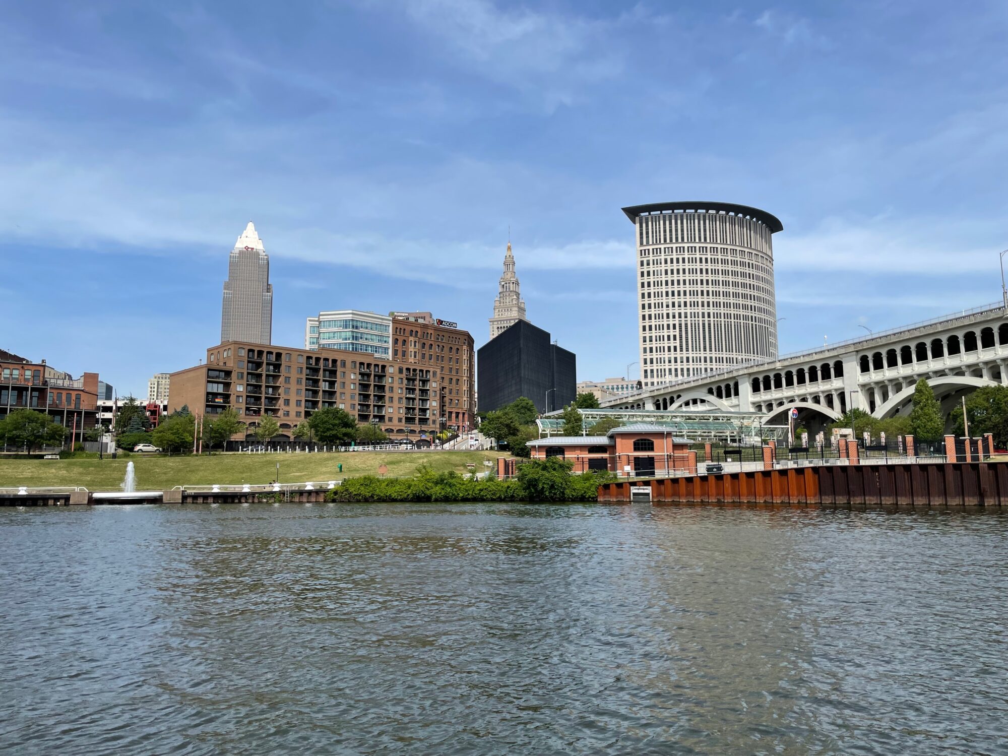 Cleveland Skyline From Cuyahoga River